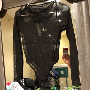 Sheer cutout Bodysuit
